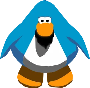 Stylized Cartoon Penguin Illustration PNG image