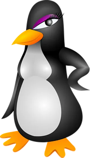 Stylized Cartoon Penguin
