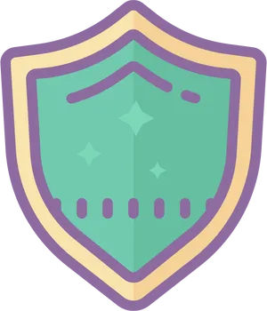 Stylized Cartoon Shield Graphic