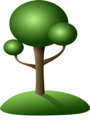 Stylized Cartoon Tree Graphic