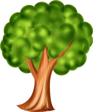 Stylized Cartoon Tree Illustration
