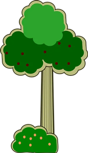 Stylized Cartoon Tree Illustration