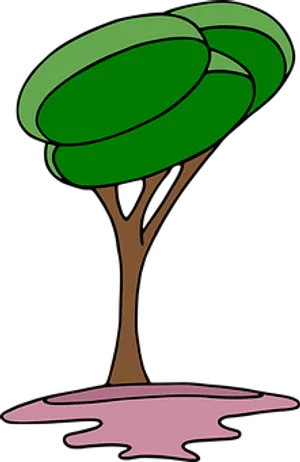 Stylized Cartoon Tree Vector