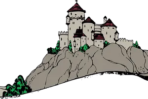 Stylized Castle Illustration