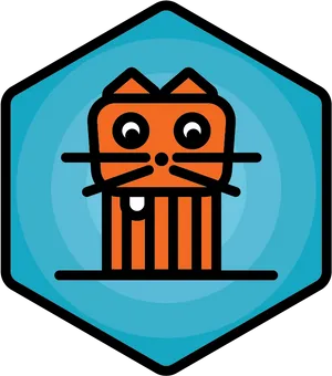 Stylized Cat Puppet Icon PNG image