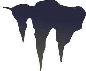 Stylized Cave Icicles Silhouette PNG