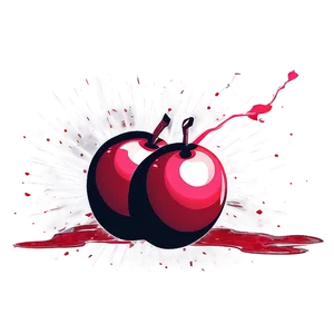 Stylized Cherry Bomb Illustration Png 06282024 PNG image