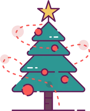Stylized Christmas Tree Illustration