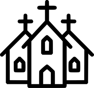 Stylized Church Outline PNG image