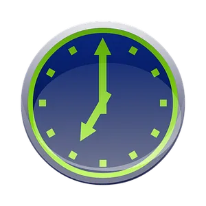 Stylized Clock Icon PNG image