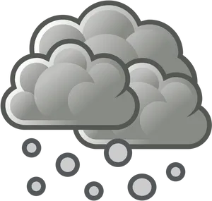 Stylized Cloudsand Snowflakes Clipart PNG