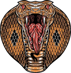 Stylized Cobra Artwork PNG image