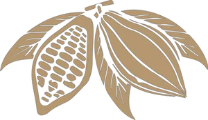 Stylized Cocoa Pods Illustration PNG image