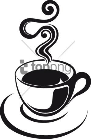 Stylized Coffee Cup Design PNG image