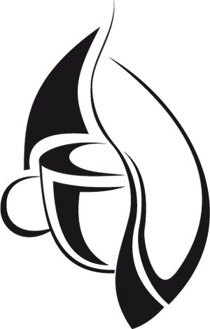 Stylized Coffee Cup Logo PNG image