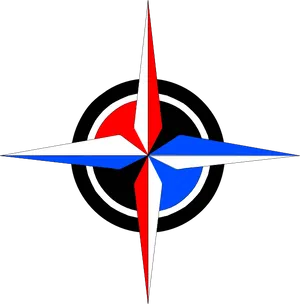 Stylized Compass Rose Graphic PNG image