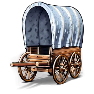 Stylized Covered Wagon Graphic PNG 77 PNG
