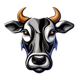 Stylized Cow Head Logo PNG Jro PNG