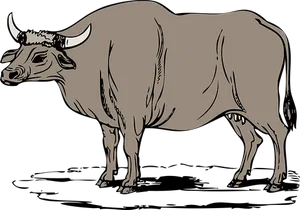 Stylized Cow Illustration PNG image