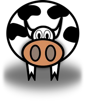 Stylized Cow Illustration PNG image