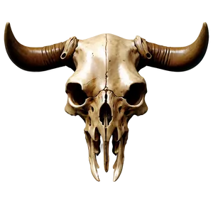 Stylized Cow Skull PNG 3