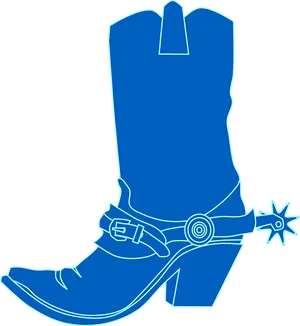 Stylized Cowboy Boot Outline