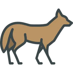 Stylized Coyote Graphic PNG image