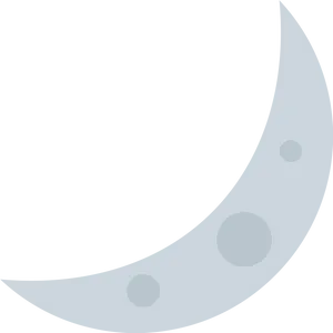 Stylized Crescent Moon Graphic PNG image