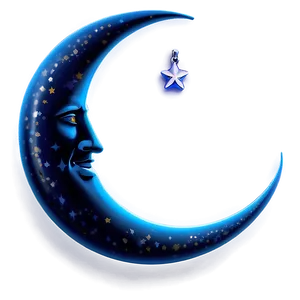 Stylized Crescent Moon Png 05212024 PNG image