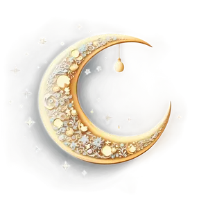 Stylized Crescent Moon PNG Kim