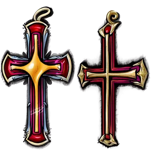 Stylized Cross Drawing Png 20 PNG image