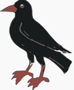 Stylized Crow Illustration PNG image