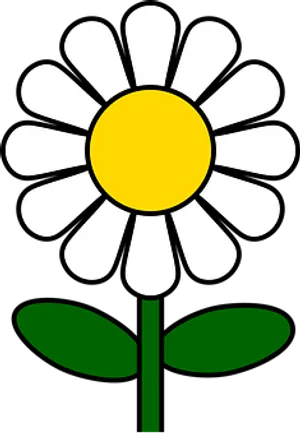 Stylized Daisy Graphic PNG image