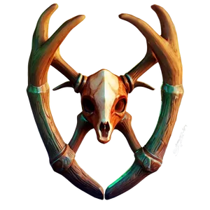 Stylized Deer Antler Art Png Ymn27 PNG image