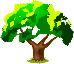 Stylized Digital Art Tree
