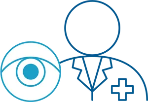 Stylized Doctorand Eye Icon PNG image