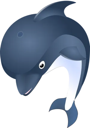 Stylized Dolphin Illustration PNG image