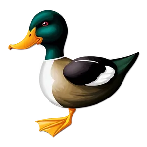 Stylized Duck Design PNG Bno