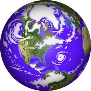Stylized Earth Artistic Representation PNG image