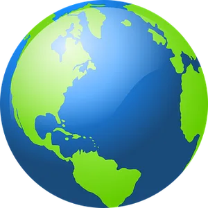 Stylized Earth Globe Graphic PNG image