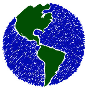 Stylized Earth Illustration PNG image