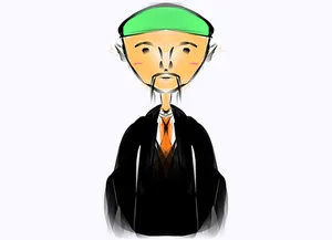 Stylized Elderly Man Illustration
