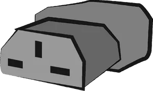 Stylized Electrical Plug Illustration PNG