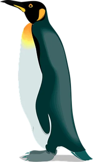 Stylized Emperor Penguin Illustration