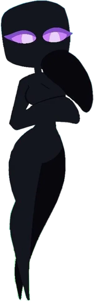 Stylized Enderman Pose PNG image