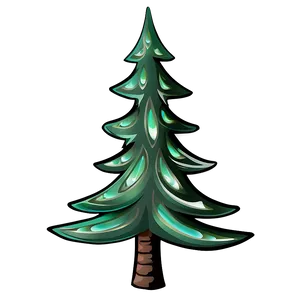 Stylized Evergreen Tree PNG 36