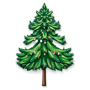 Stylized Evergreen Tree PNG 7