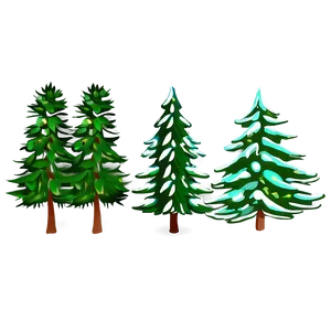 Stylized Evergreen Tree PNG Pqg37 PNG