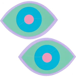 Stylized Evil Eye Illustration PNG image