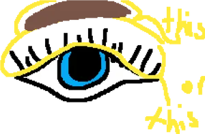 Stylized Eye Pixel Art PNG image